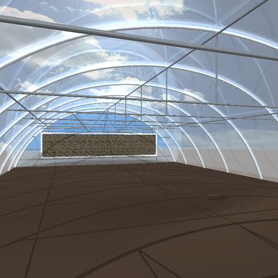 Agricultural Single Span Greenhouse Flowers And Vegetables Poly Film Greenhouse