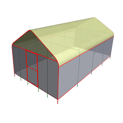 Single Span Greenhouse 8-12m Width with 90mph Wind Resistance