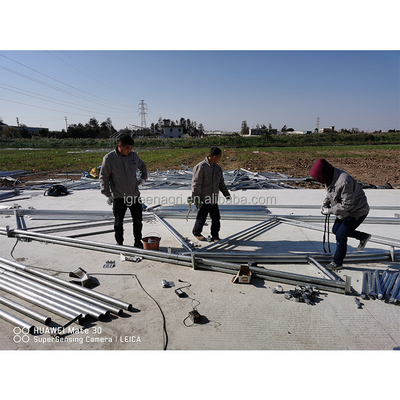 Roof Height 6.5m Wrought Iron Greenhouse For Flowers And Vegetables