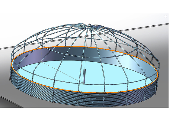 Galvanized Steel Pipe Circular RAS Fish Tank 10 Meter Fresh Water Automatic Feeding