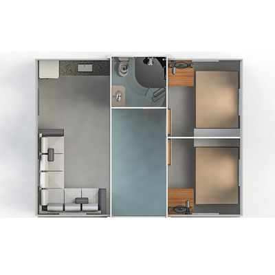 Aluminum Window 20ft Expandable Container House Customization Modular Structure