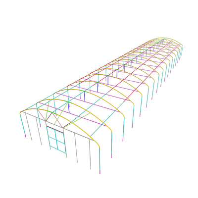 PE Cooling System Agricultural Greenhouse Flower Growing Galvanized Steel Greenhouse