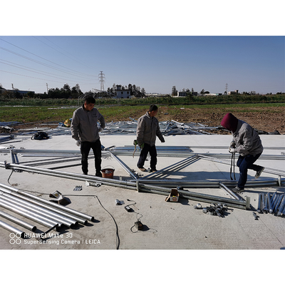 Agriculture Single Span Greenhouse Easy Installation Galvanized Steel Greenhouse