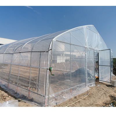 Garden Single Tunnel Greenhouse Eco Friendly Film type For Crop Production