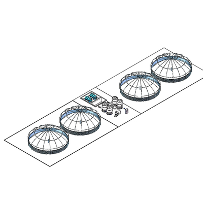 PVC Tarpaulin Ras Recirculating Aquaculture System With Automatic Feeding