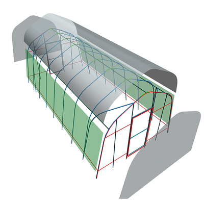 Vegetable Single Span Greenhouse Customized Small Outdoor Greenhouses IGreen